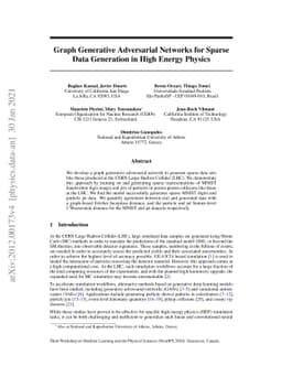 Graph Generative Adversarial Networks for Sparse Data Generation in High
  Energy Physics