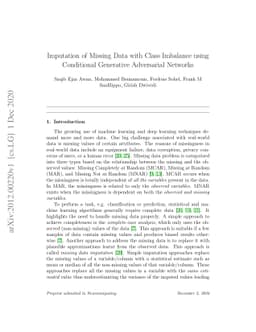 Imputation of Missing Data with Class Imbalance using Conditional
  Generative Adversarial Networks