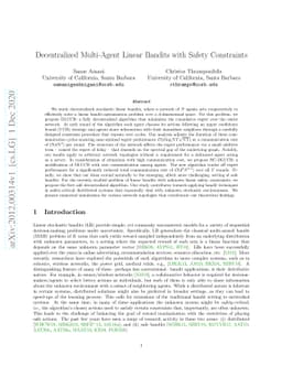 Decentralized Multi-Agent Linear Bandits with Safety Constraints