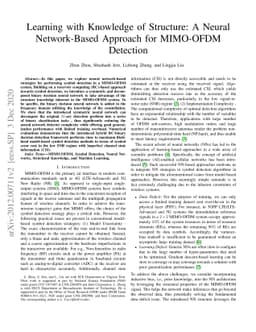 Learning with Knowledge of Structure: A Neural Network-Based Approach
  for MIMO-OFDM Detection