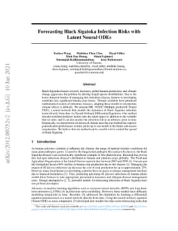 Forecasting Black Sigatoka Infection Risks with Latent Neural ODEs