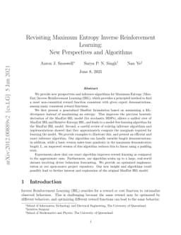 Revisiting Maximum Entropy Inverse Reinforcement Learning: New
  Perspectives and Algorithms