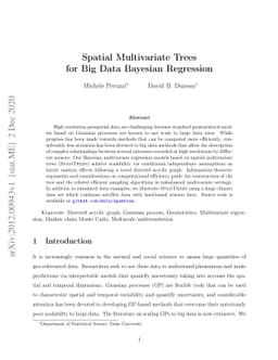 Spatial Multivariate Trees for Big Data Bayesian Regression