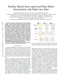 Partially Shared Semi-supervised Deep Matrix Factorization with
  Multi-view Data