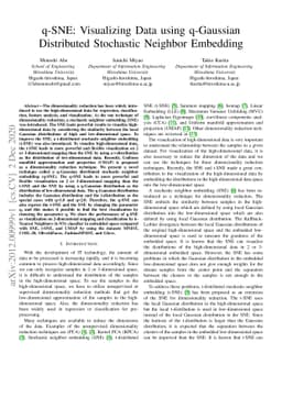 q-SNE: Visualizing Data using q-Gaussian Distributed Stochastic Neighbor
  Embedding