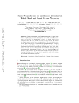 Sparse Convolutions on Continuous Domains for Point Cloud and Event
  Stream Networks