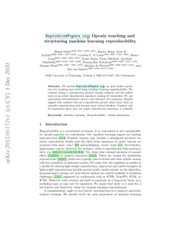 ReproducedPapers.org: Openly teaching and structuring machine learning
  reproducibility