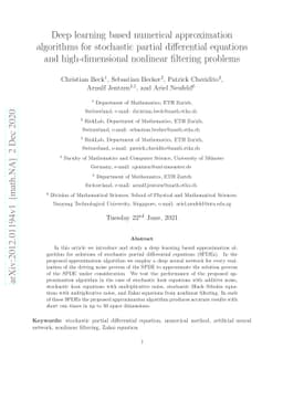 Deep learning based numerical approximation algorithms for stochastic
  partial differential equations and high-dimensional nonlinear filtering
  problems