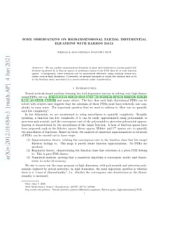 Some observations on high-dimensional partial differential equations
  with Barron data