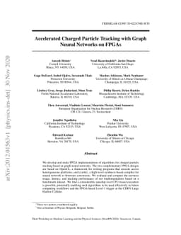Accelerated Charged Particle Tracking with Graph Neural Networks on
  FPGAs