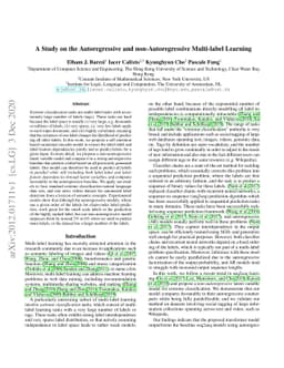 A Study on the Autoregressive and non-Autoregressive Multi-label
  Learning