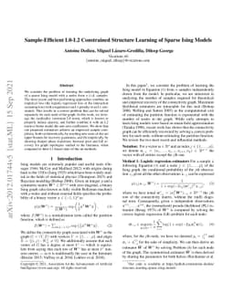 Sample-Efficient L0-L2 Constrained Structure Learning of Sparse Ising
  Models