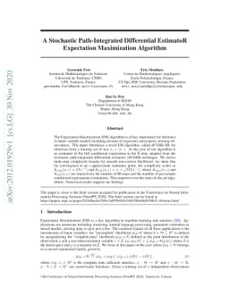 A Stochastic Path-Integrated Differential EstimatoR Expectation
  Maximization Algorithm