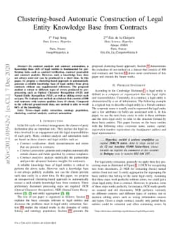 Clustering-based Automatic Construction of Legal Entity Knowledge Base
  from Contracts