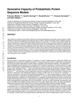 Generative Capacity of Probabilistic Protein Sequence Models