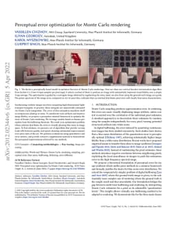 Perceptual error optimization for Monte Carlo rendering