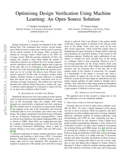 Optimising Design Verification Using Machine Learning: An Open Source
  Solution