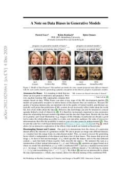 A Note on Data Biases in Generative Models