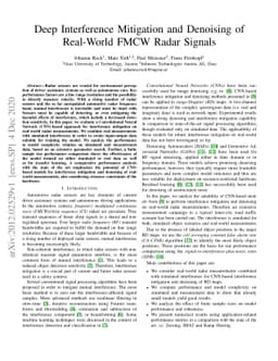 Deep Interference Mitigation and Denoising of Real-World FMCW Radar
  Signals