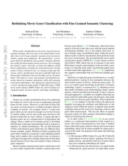 Rethinking movie genre classification with fine-grained semantic
  clustering