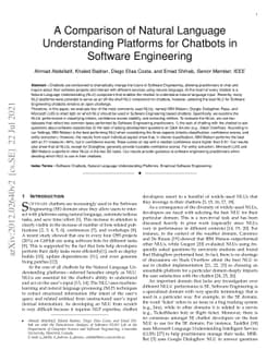 A Comparison of Natural Language Understanding Platforms for Chatbots in
  Software Engineering