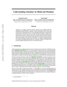 Understanding Attention: In Minds and Machines