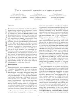 What is a meaningful representation of protein sequences?