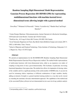 Random Sampling High Dimensional Model Representation Gaussian Process
  Regression (RS-HDMR-GPR) for representing multidimensional functions with
  machine-learned lower-dimensional terms allowing insight with a general
  method