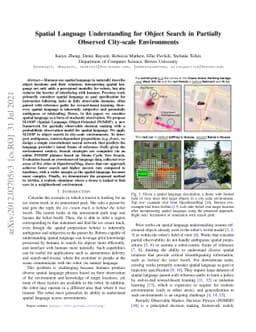Spatial Language Understanding for Object Search in Partially Observed
  City-scale Environments