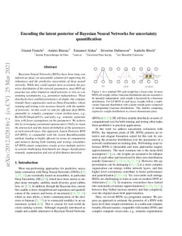 Encoding the latent posterior of Bayesian Neural Networks for
  uncertainty quantification