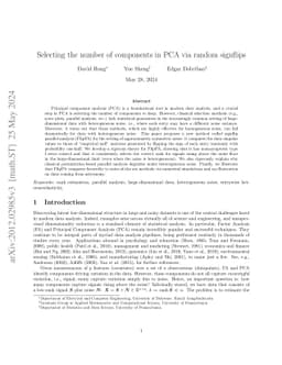 Selecting the number of components in PCA via random signflips