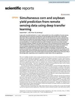 Simultaneous Corn and Soybean Yield Prediction from Remote Sensing Data
  Using Deep Transfer Learning