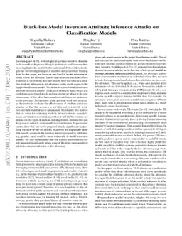 Black-box Model Inversion Attribute Inference Attacks on Classification
  Models