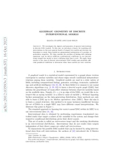 Algebraic geometry of discrete interventional models