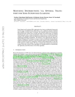 Matching Distributions via Optimal Transport for Semi-Supervised
  Learning