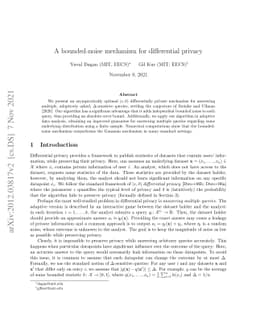 A bounded-noise mechanism for differential privacy