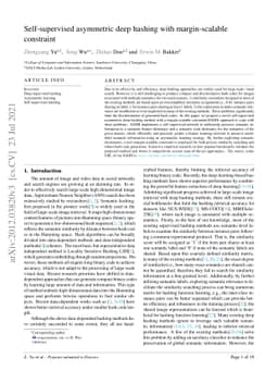 Self-supervised asymmetric deep hashing with margin-scalable constraint