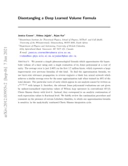 Disentangling a Deep Learned Volume Formula