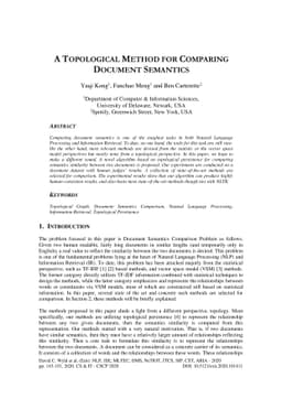 A Topological Method for Comparing Document Semantics