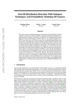 Out-Of-Distribution Detection With Subspace Techniques And Probabilistic
  Modeling Of Features