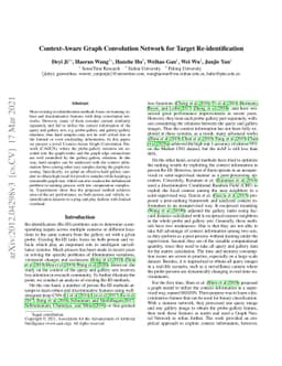 Context-Aware Graph Convolution Network for Target Re-identification