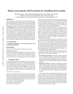 Robust Learning by Self-Transition for Handling Noisy Labels