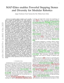 MAP-Elites enables Powerful Stepping Stones and Diversity for Modular
  Robotics