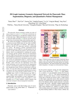 3D Graph Anatomy Geometry-Integrated Network for Pancreatic Mass
  Segmentation, Diagnosis, and Quantitative Patient Management