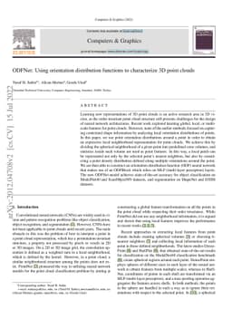 ODFNet: Using orientation distribution functions to characterize 3D
  point clouds