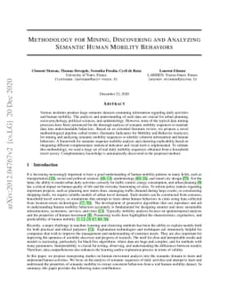 Methodology for Mining, Discovering and Analyzing Semantic Human
  Mobility Behaviors