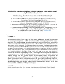 A Data-Driven Analytical Framework of Estimating Multimodal Travel
  Demand Patterns using Mobile Device Location Data