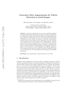 Generative Data Augmentation for Vehicle Detection in Aerial Images