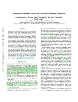 Progressive Network Grafting for Few-Shot Knowledge Distillation