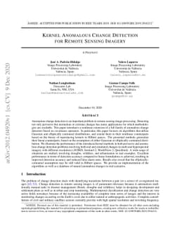 Kernel Anomalous Change Detection for Remote Sensing Imagery
